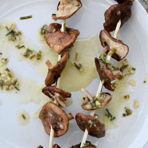 Grilled Shiitake Mushroom With Minced Garlic